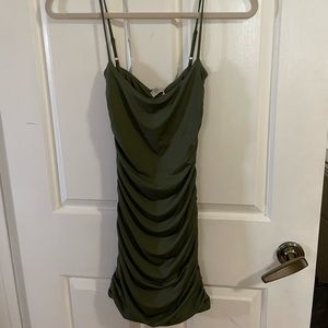 Oh Polly NEW W TAGS olive green mini dress size 2